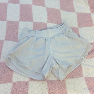 White lululemon shorts 4 in. size 4 are for sale!